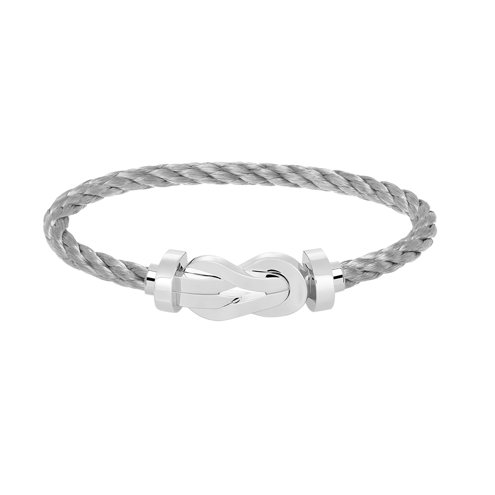 GlowCHANCE LARGE 8 FIGURE BUCKLE NO DIAMOND BRACELET SILVER