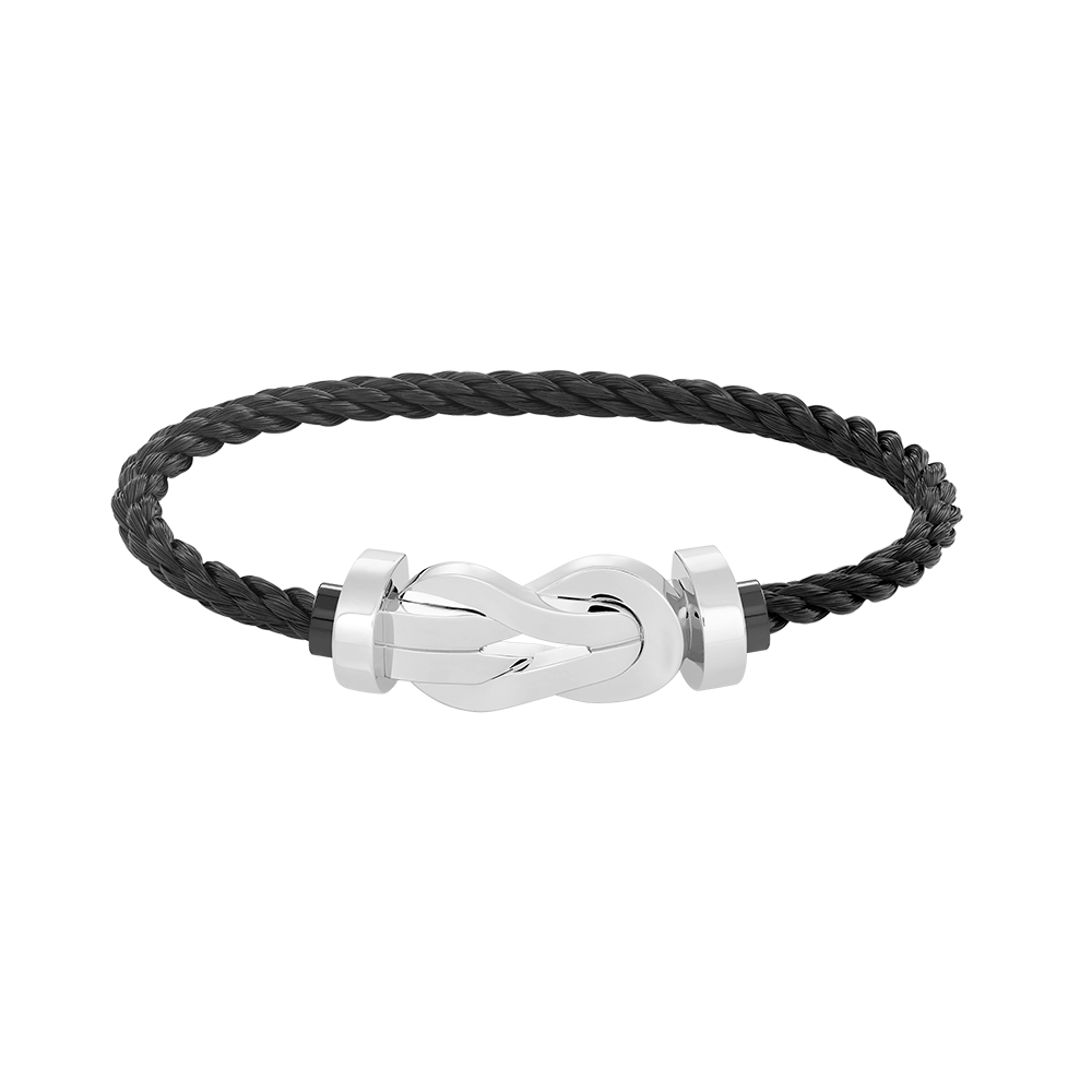 GlowCHANCE LARGE 8 FIGURE BUCKLE NO DIAMOND BRACELET SILVER
