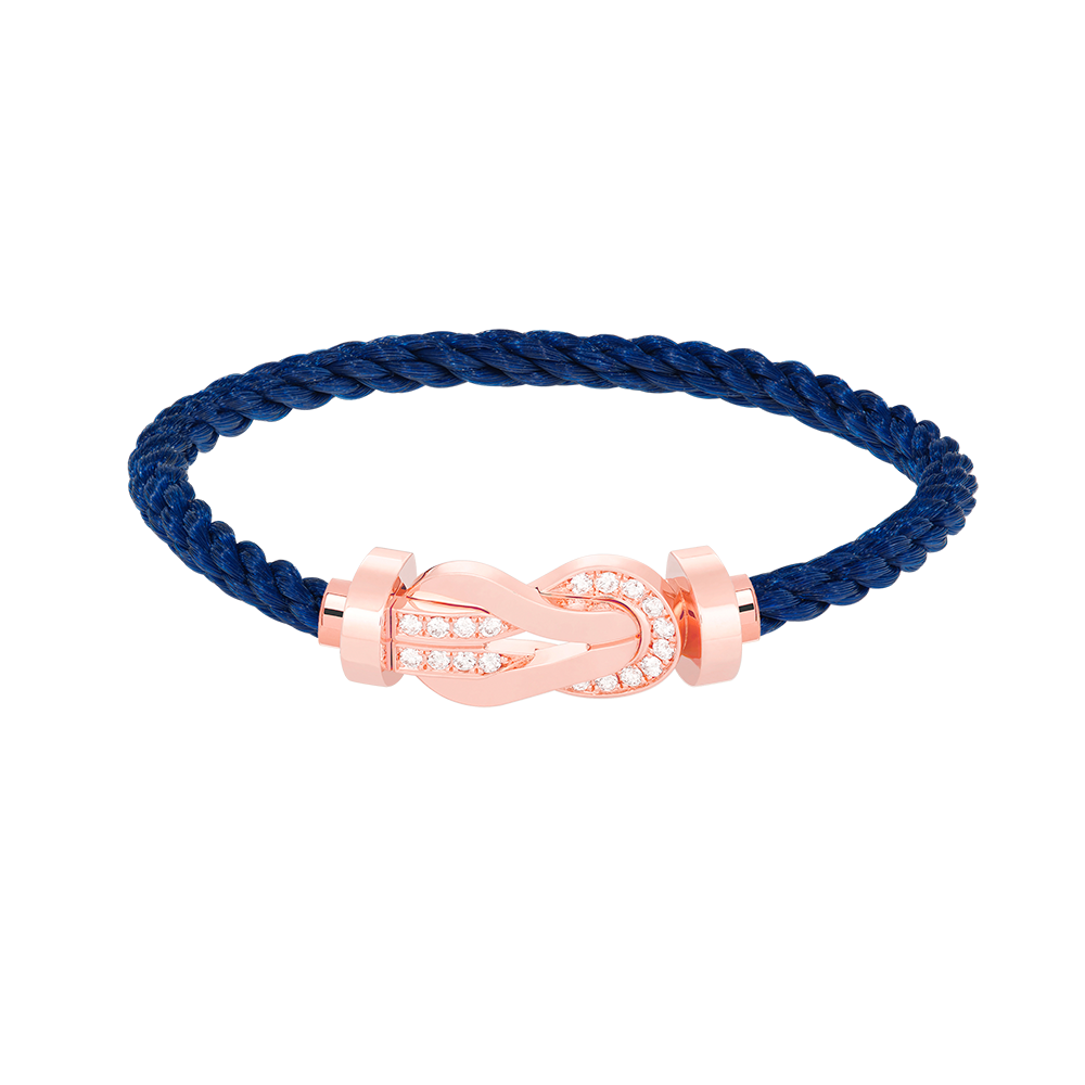 GlowCHANCE LARGE 8 FIGURE BUCKLE HALF DIAMOND BRACELET ROSE GOLD
