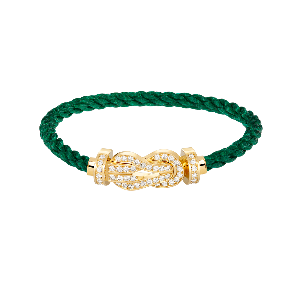 GlowCHANCE LARGE 8 FIGURE BUCKLE FULLDIAMOND BRACELET GOLD