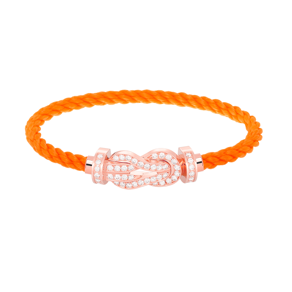 GlowCHANCE LARGE 8 FIGURE BUCKLE FULL DIAMOND BRACELET ROSE GOLD