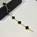 [Glow Jewelry] CLOVER 5 MOTIF ONYXS BRACELET COLLECTION