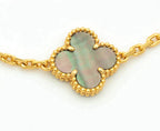[Glow Jewelry] CLOVER 5 MOTIF GRAY MOP BRACELET COLLECTION