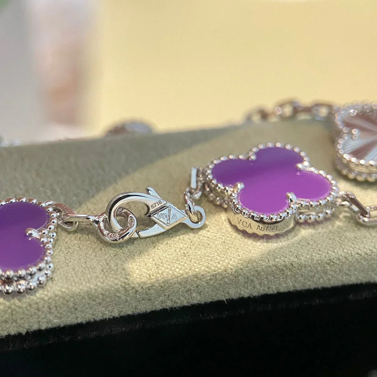 [Glow]New  CLOVER 5 MOTIF VIOLET BRACELET COLLECTION