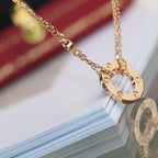 GlowLOVE NECKLACE ADJUSTABLE ROSE GOLD 2 DIAMOND