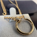 GlowJUSTE NECKLACE PINK GOLD DIAMONDS