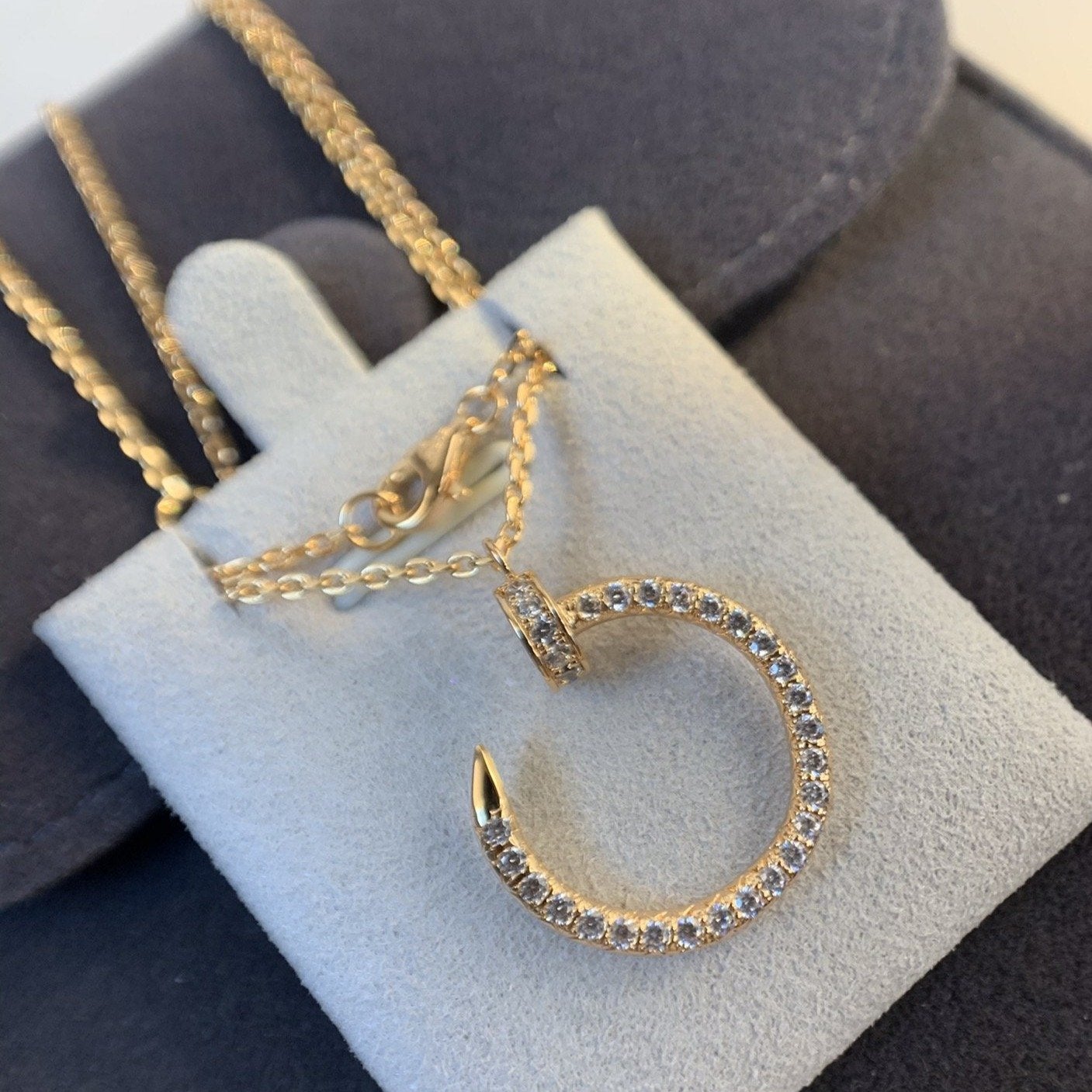 GlowJUSTE NECKLACE PINK GOLD DIAMONDS