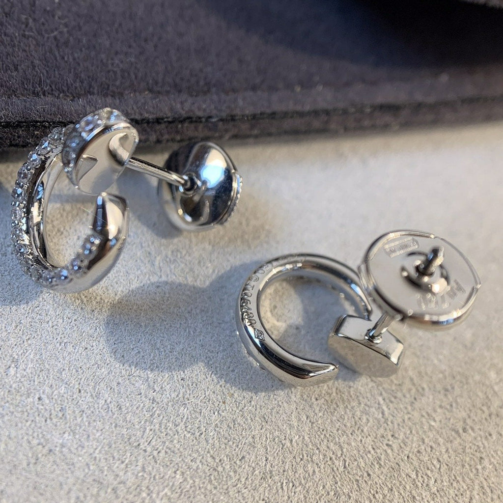 GlowJUSTE EARRINGS SILVER DIAMONDS