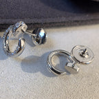 GlowJUSTE EARRINGS SILVER DIAMONDS