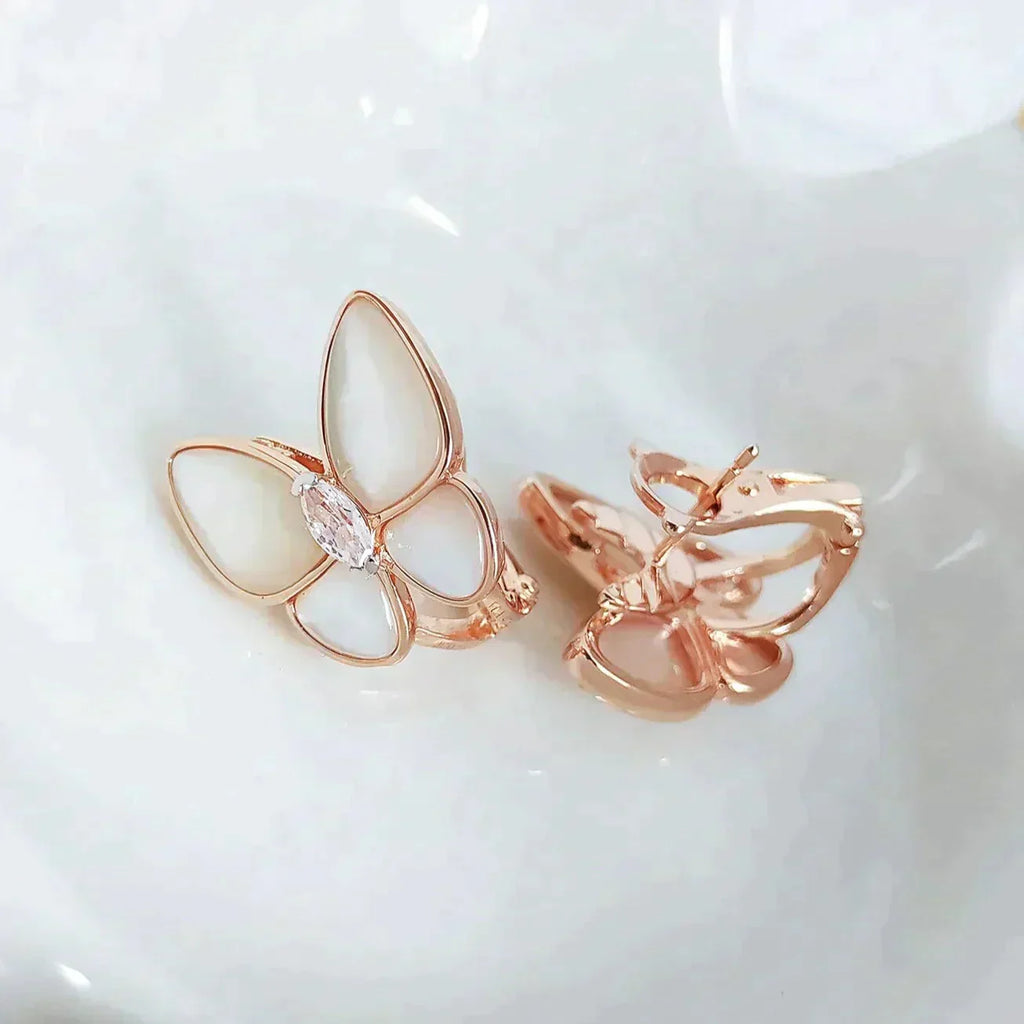 ¡®Glow¡¯BUTTERFLY MOP DIAMOND EARRINGS