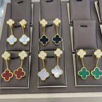 ¡®Glow¡¯CLOVER  2 MOTIFS  DIAMOND  EARRINGS (MULTIPLE CHOICESç´