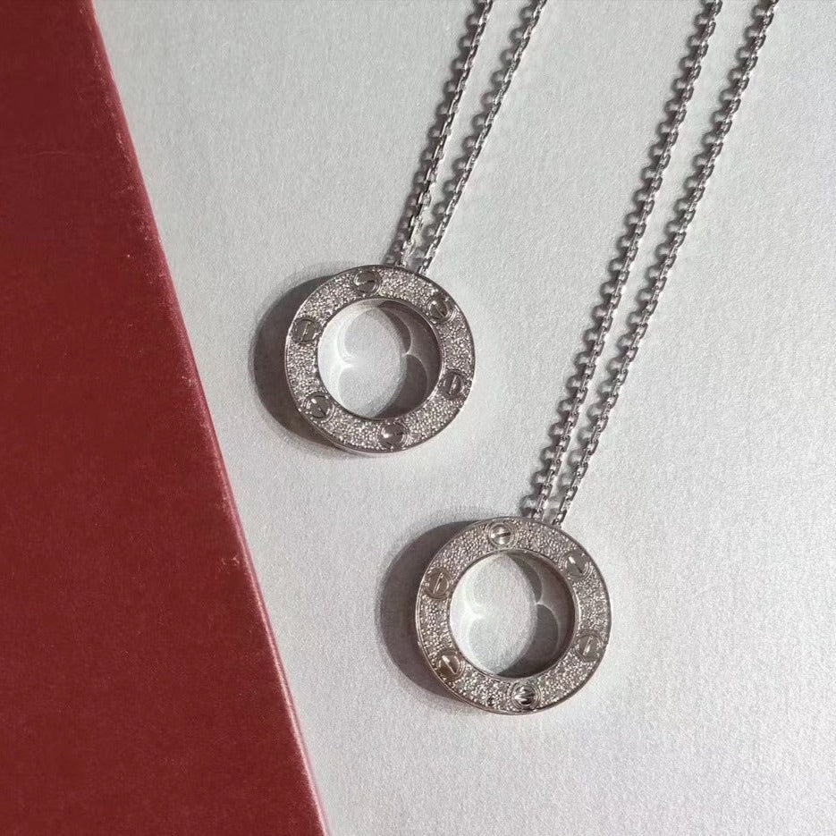 GlowLOVE NECKLACE ADJUSTABLE SILVER