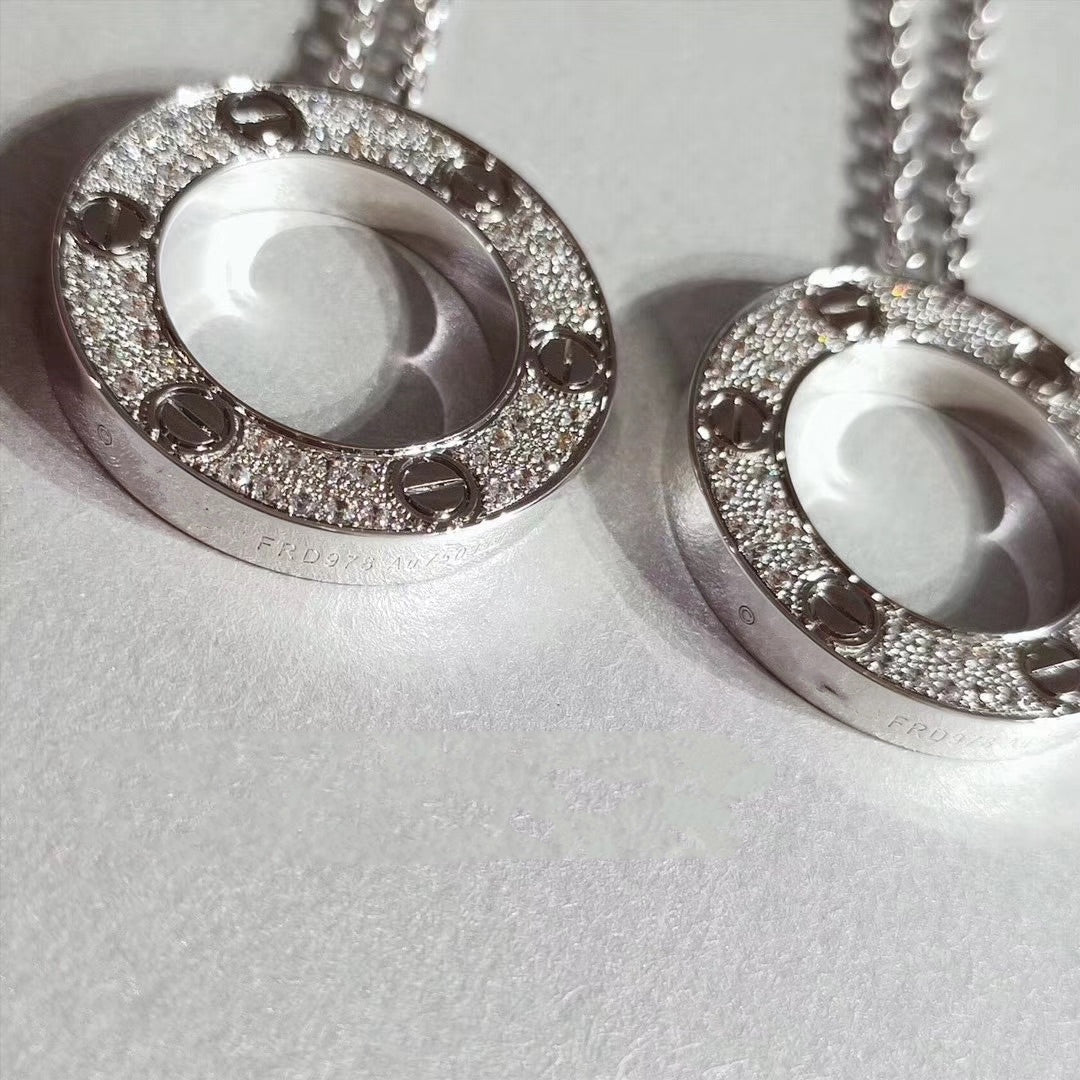 GlowLOVE NECKLACE ADJUSTABLE SILVER