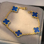 [Glow Jewelry] CLOVER 5 MOTIF BLUE AGATE BRACELET COLLECTION