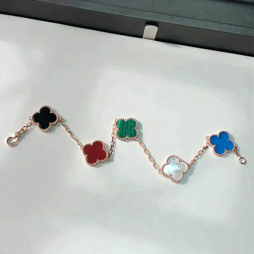 [Glow]New CLOVER 5 MOTIFS MULTICOLOR BRACELET