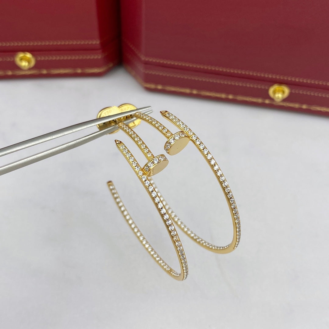 GlowJUSTE EARRINGS FULL DIAMONDS 1.8MM