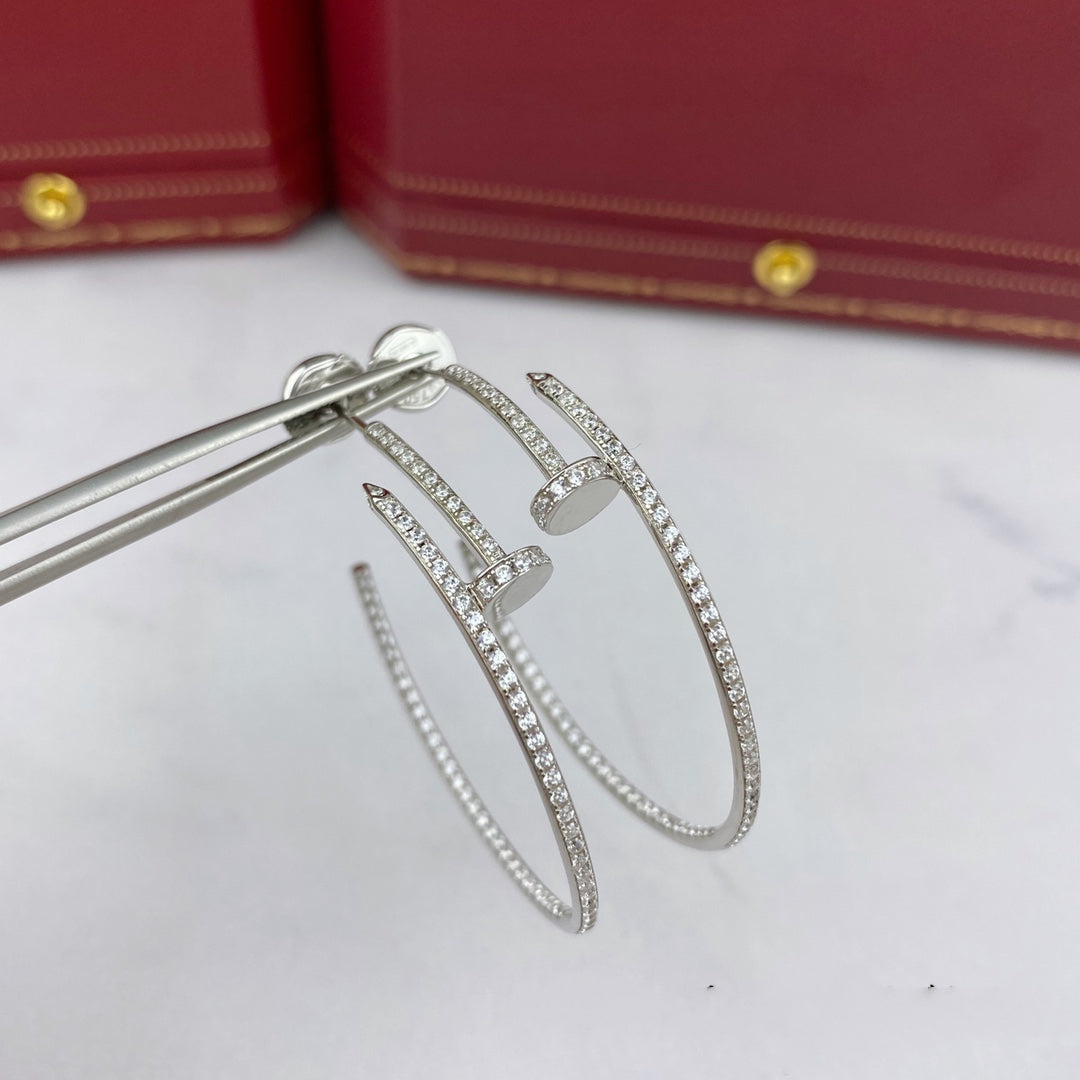 GlowJUSTE EARRINGS FULL DIAMONDS 1.8MM