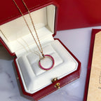 GlowJUSTE NECKLACE GOLD RED DIAMONDS