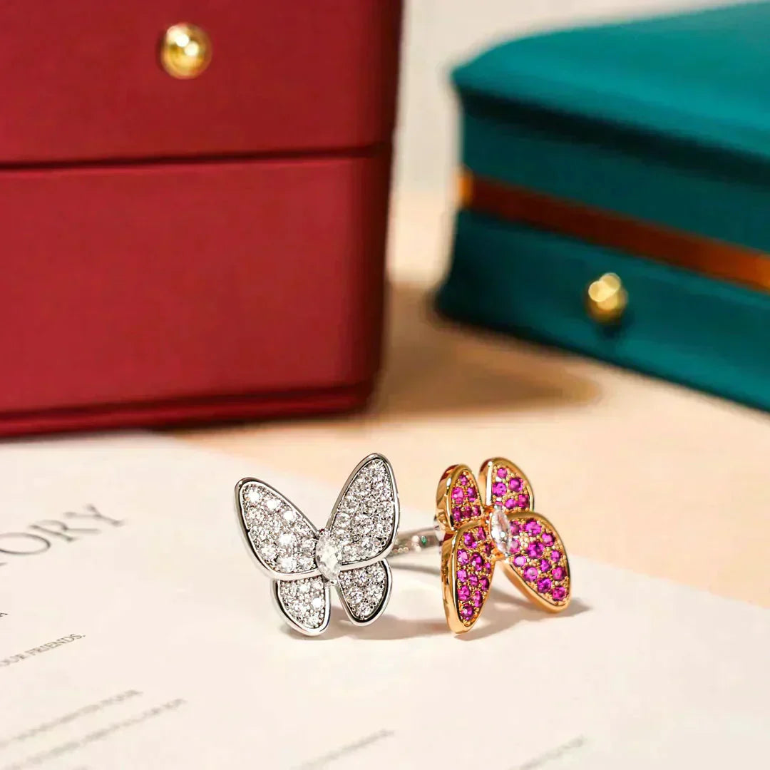 ¡®Glow¡¯TWIN BUTTERFLY DIAMOND RING