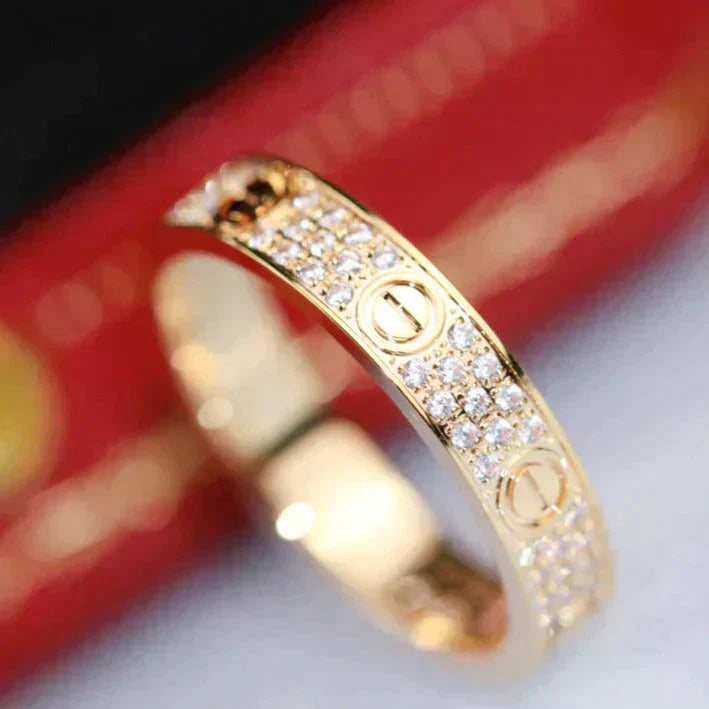 GlowLOVE RING 3.6MM DIAMOND PAVED