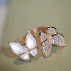 ¡®Glow¡¯TWIN BUTTERFLY DIAMOND MOP RING