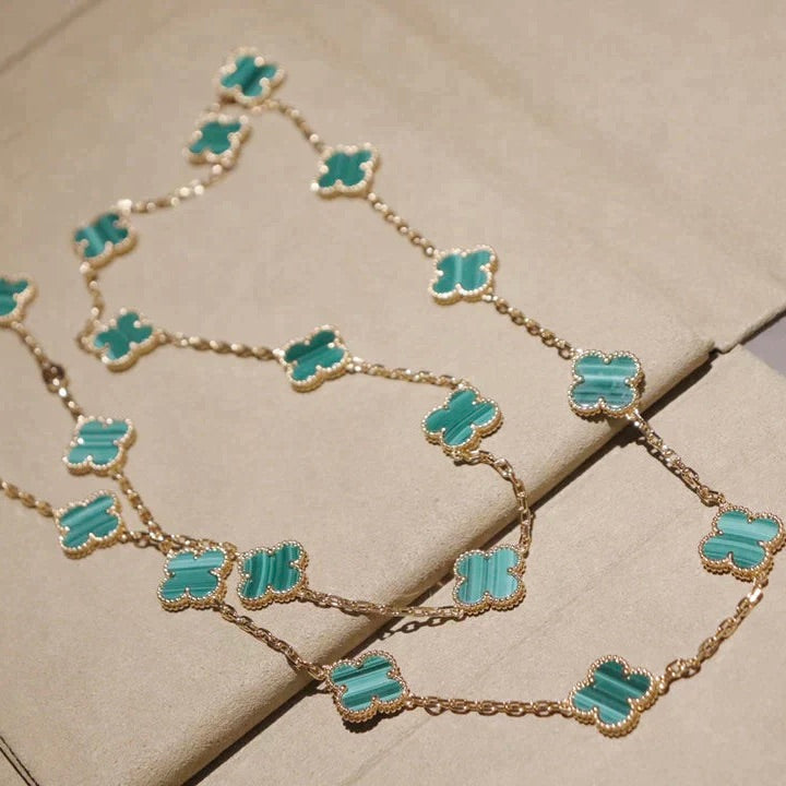 ¡®Glow¡¯CLOVER 20 MOTIFS MALACHITE GOLD