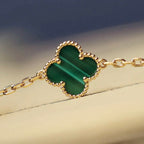 ¡®Glow¡¯CLOVER 20 MOTIFS MALACHITE DIAMOND NECKLACE