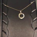 GlowTRINITY SILVER GOLD PINK GOLD NECKLACE