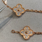 [Glow]New  CLOVER 5 MOTIF FULL DIAMOND BRACELET COLLECTION