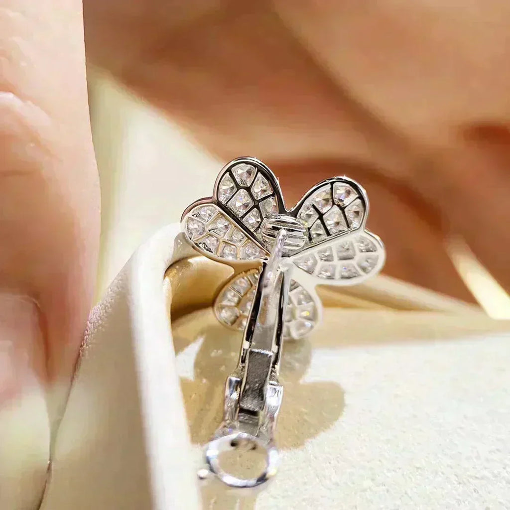 ¡®Glow¡¯CLOVER COMOS DIAMOND EARRINGS SILVER
