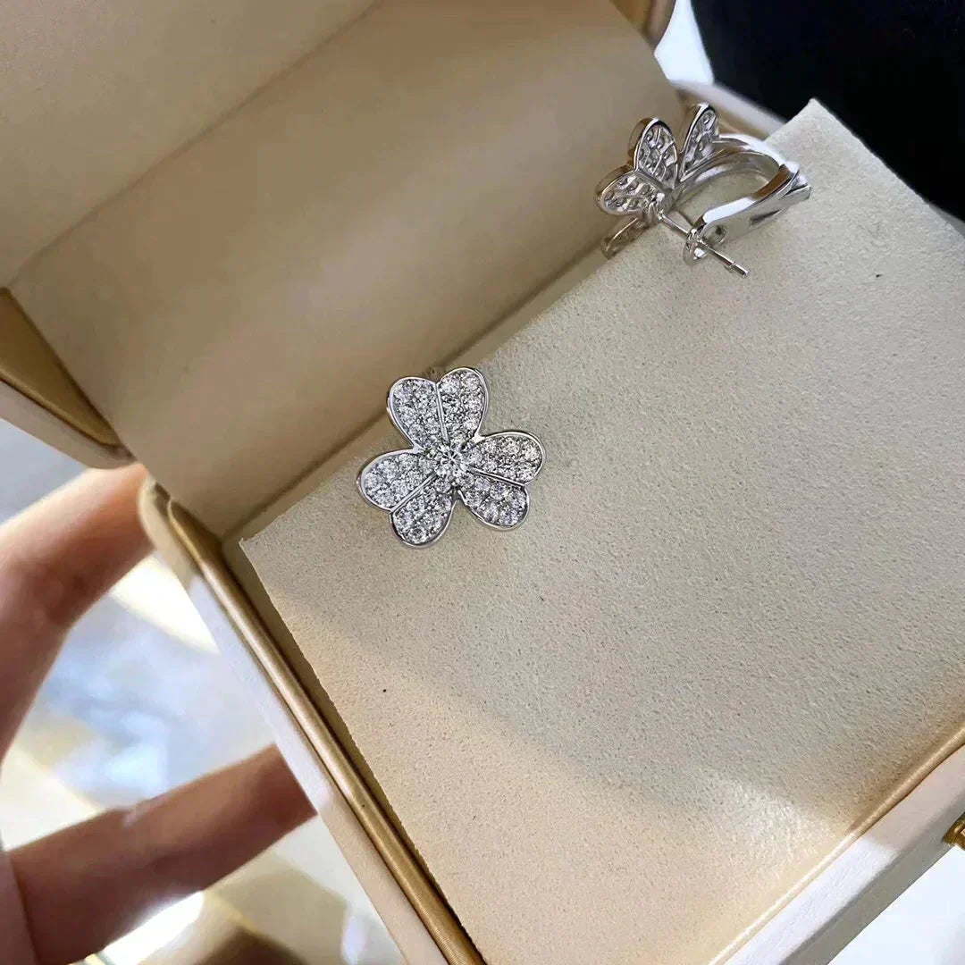 ¡®Glow¡¯CLOVER COMOS DIAMOND EARRINGS SILVER