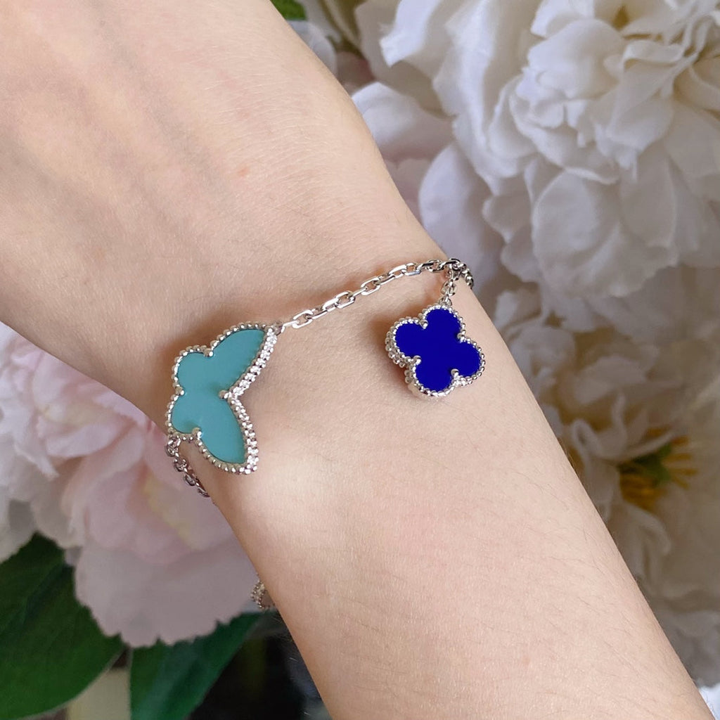 ¡®Glow¡¯LUCKY SPRING SILVER BRACELET 4 MOTIF