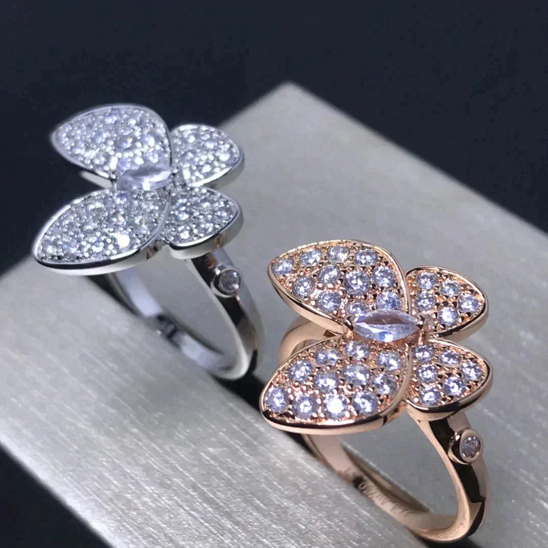 ¡®Glow¡¯BUTTERFLY PINK GOLD DIAMOND RING