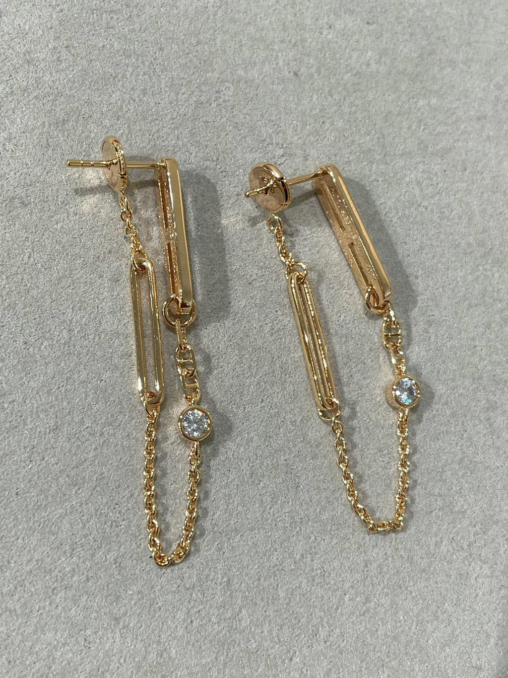 GlowCHAINE CHAOS DIAMOND DROP EARRINGS