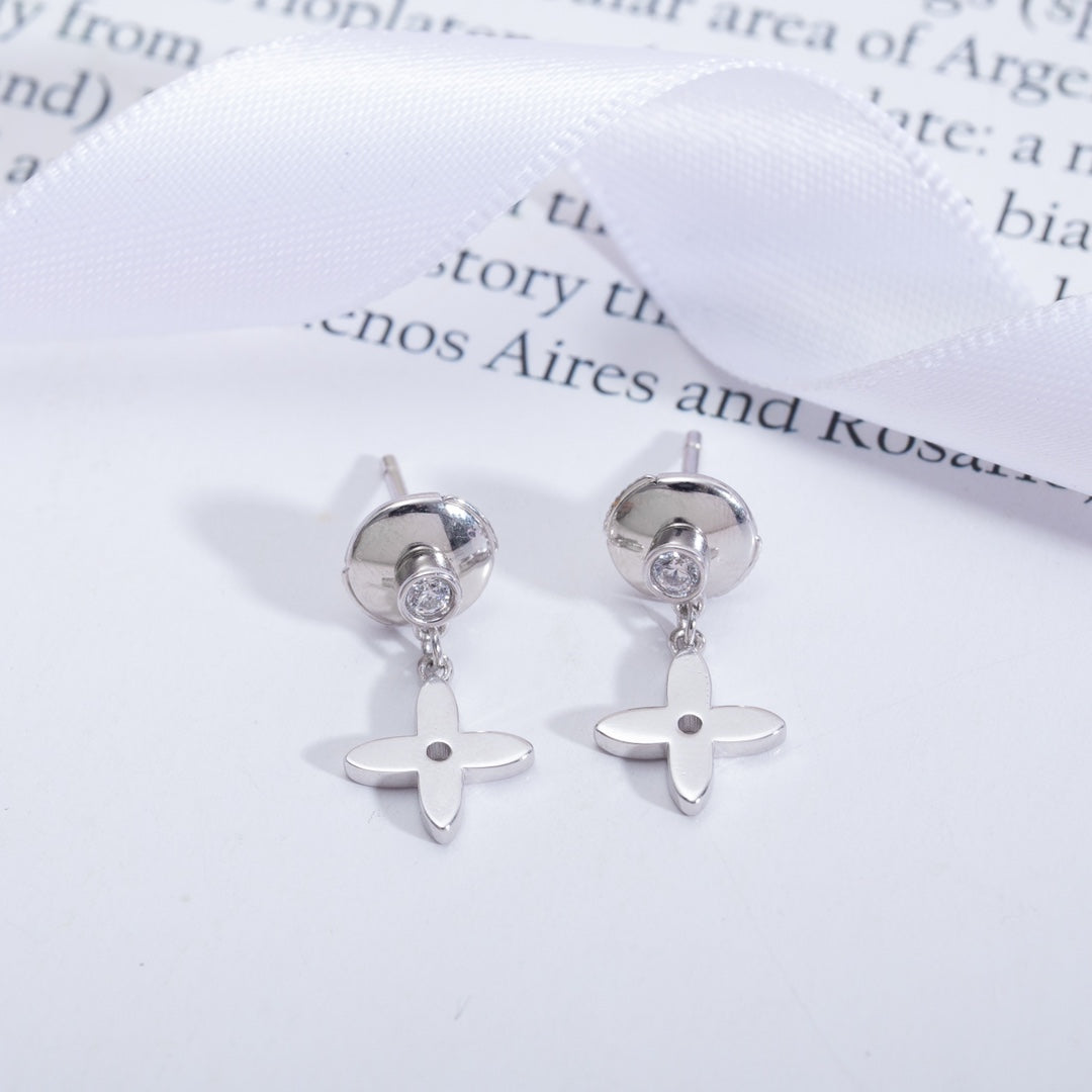 GlowVIDYLLE SILVER DIAMOND MINI DROP EARRINGS
