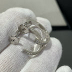 GlowLOVE DIAMOND SILVER HOOP EARRINGS