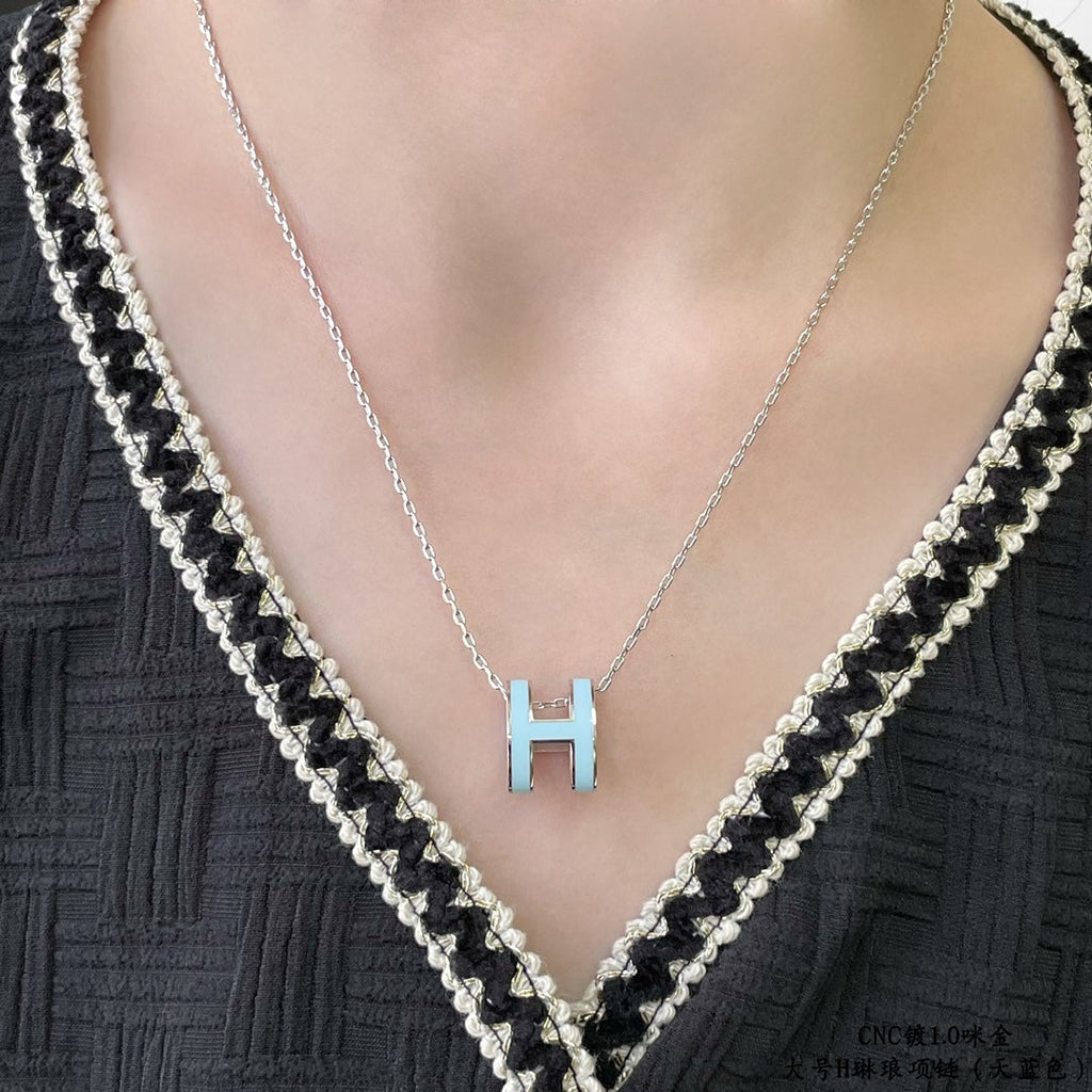 GlowPOP H SKY BLUE NECKLACE