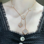 ¡®Glow¡¯CLOVER 6 MOTIF DIAMOND PAVED NECKLACE