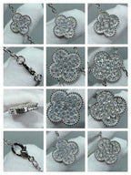 ¡®Glow¡¯CLOVER 6 MOTIF DIAMOND PAVED NECKLACE
