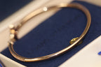 GlowIDYLLE PINK GOLD OPEN BRACELET DIAMOND PAVED