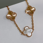[Glow]New CLOVER WHITE PEARL MOP 5 MOTIF BRACELET COLLECTION