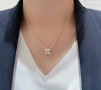 GlowBEE LOVE DIAMOND PAVED 3 ROW NECKLACE