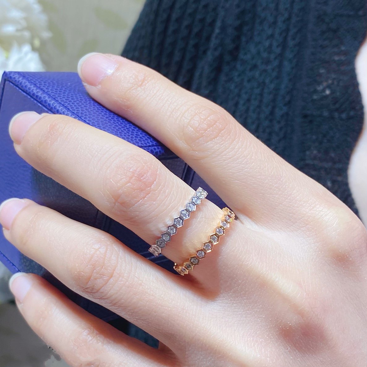 GlowBEE LOVE DIAMOND PAVED SMALL RING