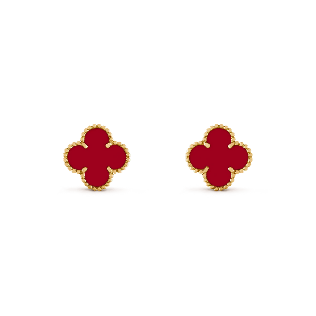 ¡®Glow¡¯CLOVER MEDIUM 1 MOTIFS CARNELIAN  EARRINGS