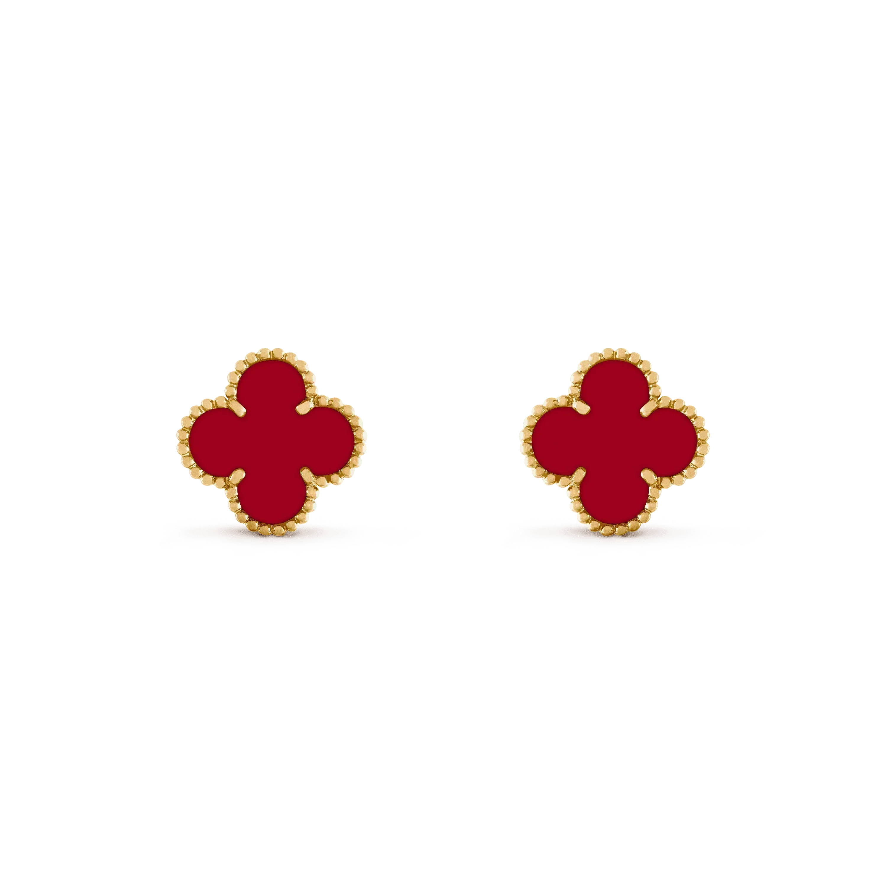 ¡®Glow¡¯CLOVER MEDIUM 1 MOTIFS CARNELIAN  EARRINGS