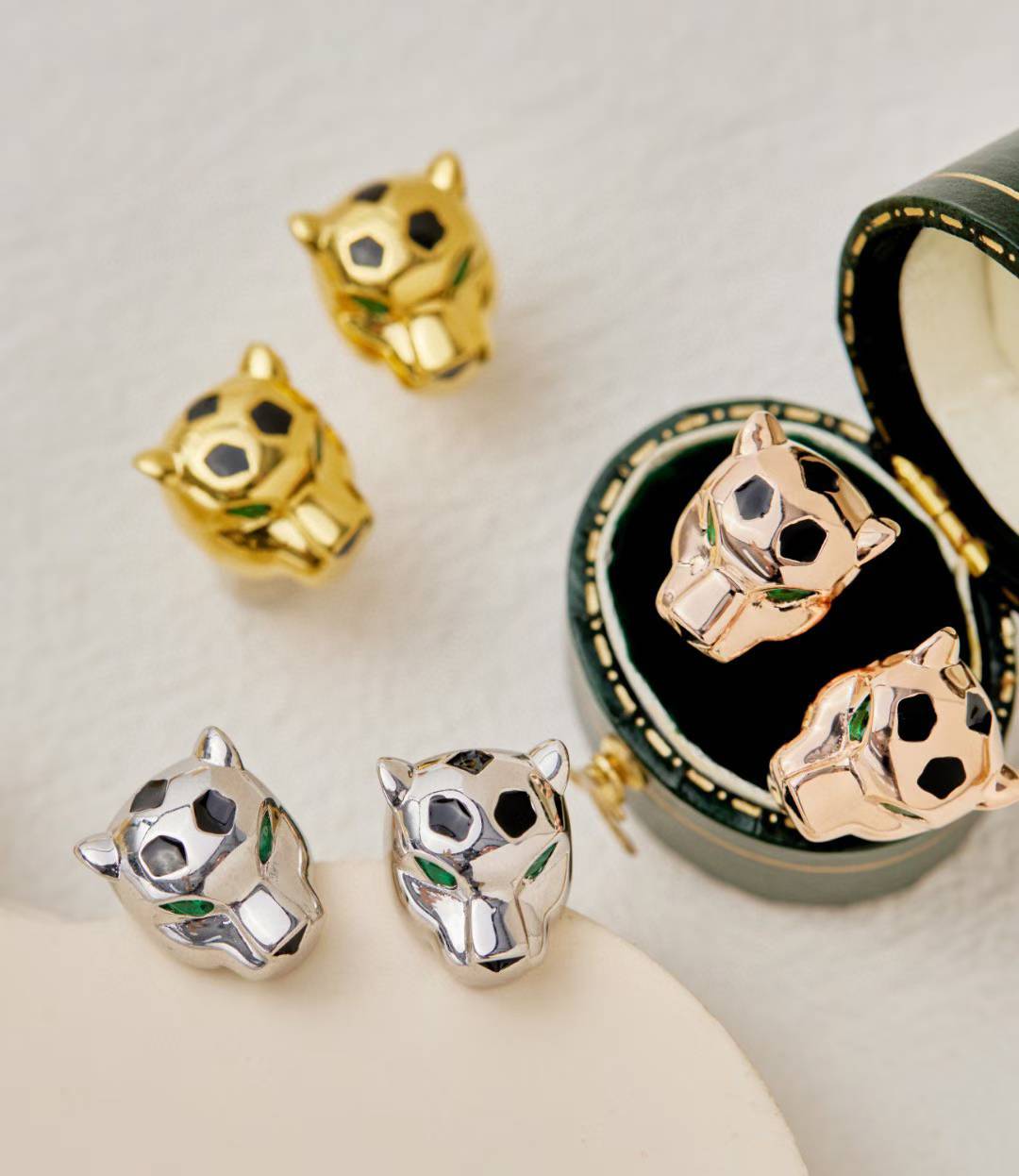 [Glow]CHRRTAH-PRINT STUD EARRINGS, THREE COLORS