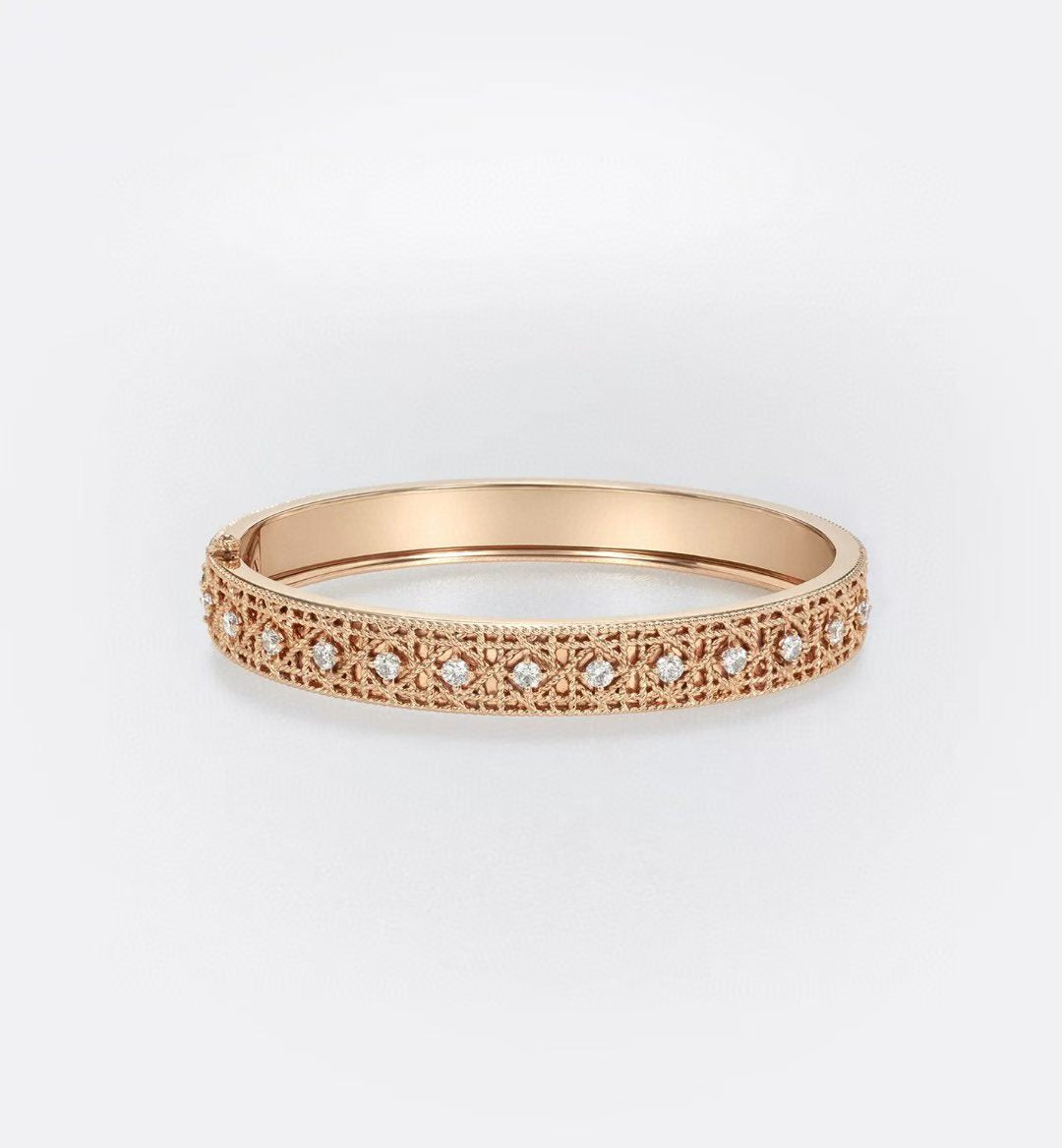 [Glow]2026 WOVEN-PATTERN BRACELET SET WITH FULL DIAMOND INLAY THREE-COLORS