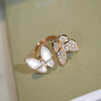 ¡®Glow¡¯TWIN BUTTERFLY DIAMOND MOP RING