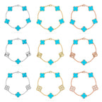 [Glow]New  CLOVER 5 MOTIF TURQUOISE BRACELET COLLECTION