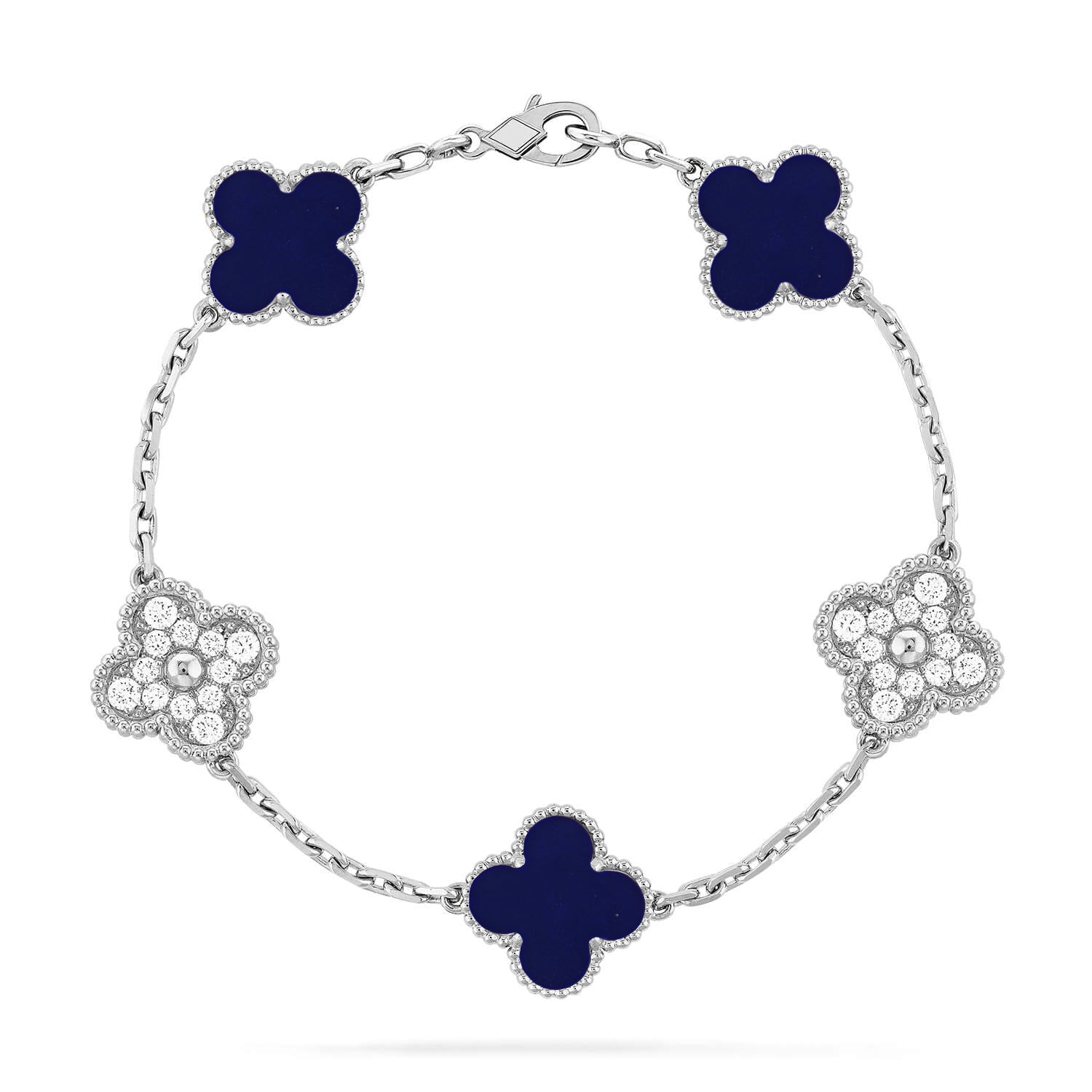 [Glow Jewelry]CLOVER 5 MOTIF LAPIS LAZULI BRACELET COLLECTION